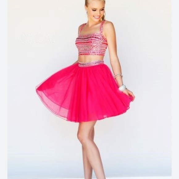 Sherri Hill Pink Prom Dress - Picture 1 of 3